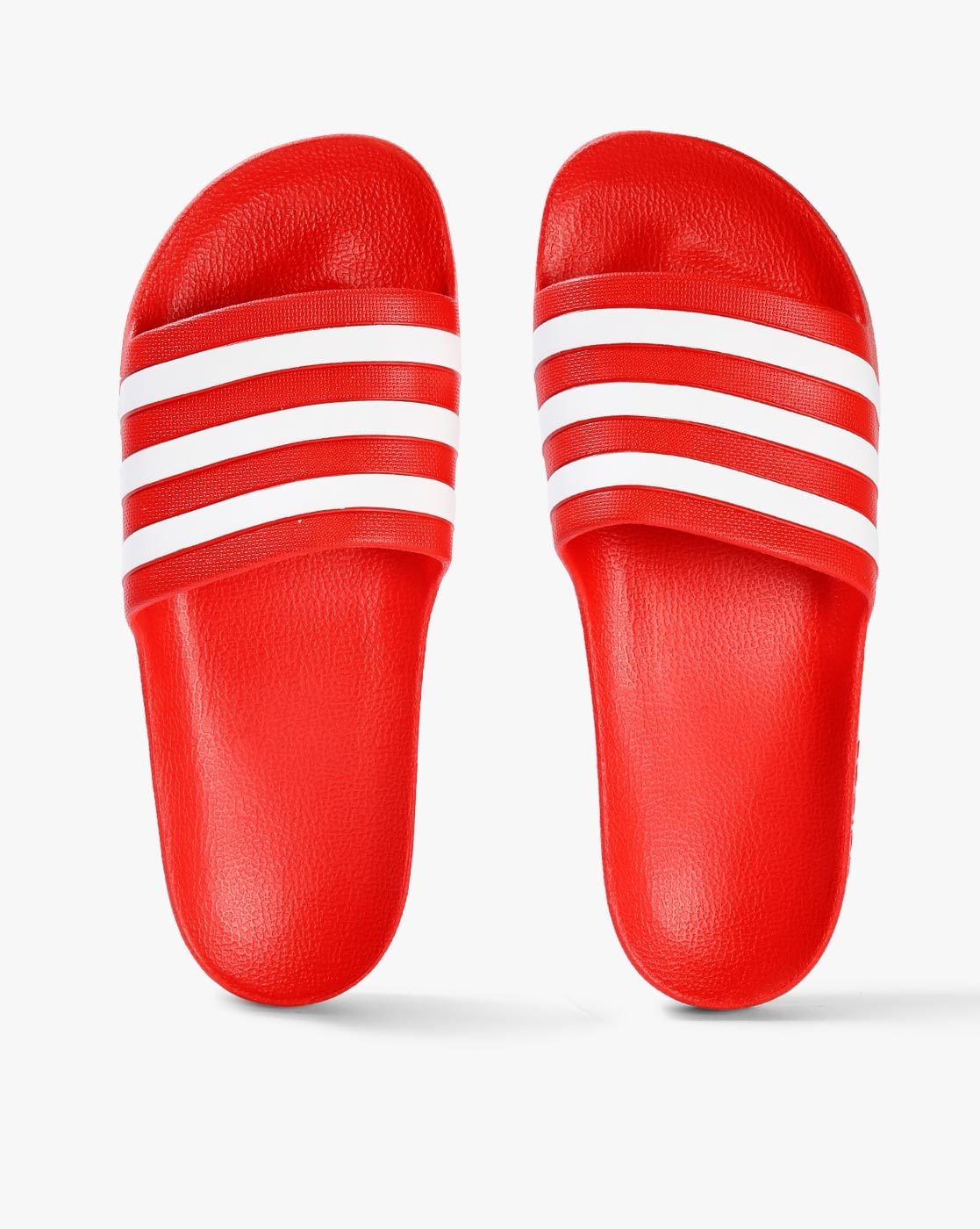 red adidas flip flops