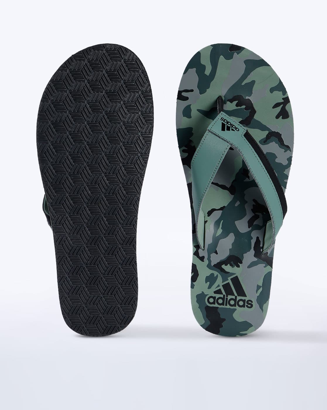 adidas camo flip flops