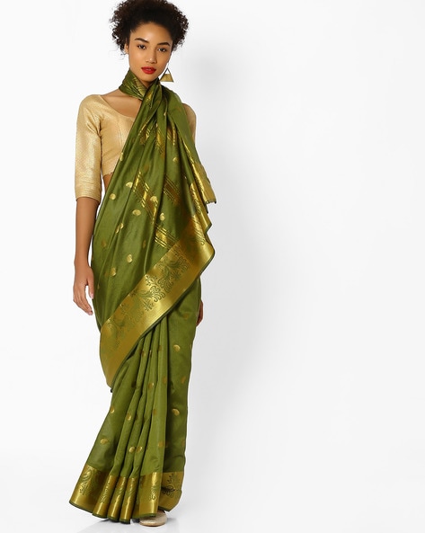 Venlighed Tradition Ledig Buy Green Sarees for Women by Viva N Diva Online | Ajio.com