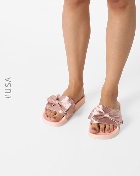 blush pink flat sandals