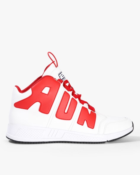 Mid-Top Lace-Ups with Typography