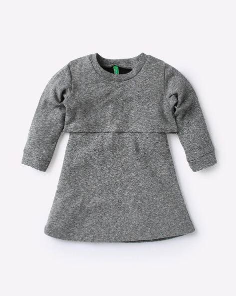 grey color long frocks