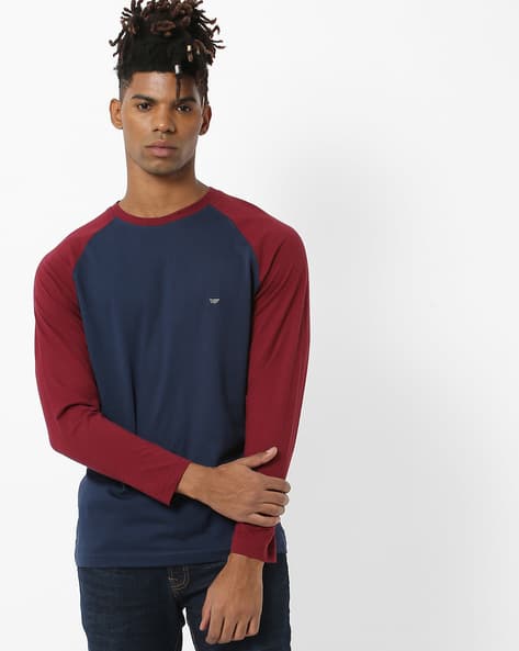 Buy Blue Maroon Tshirts for Men by RED TAPE Online - Main Image