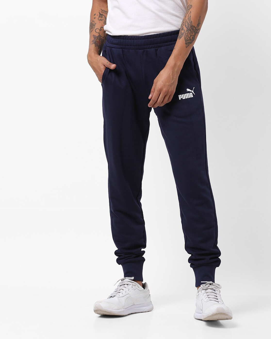 puma joggers blue