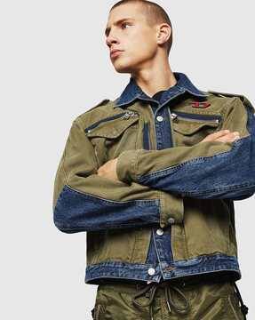 diesel denim biker jacket