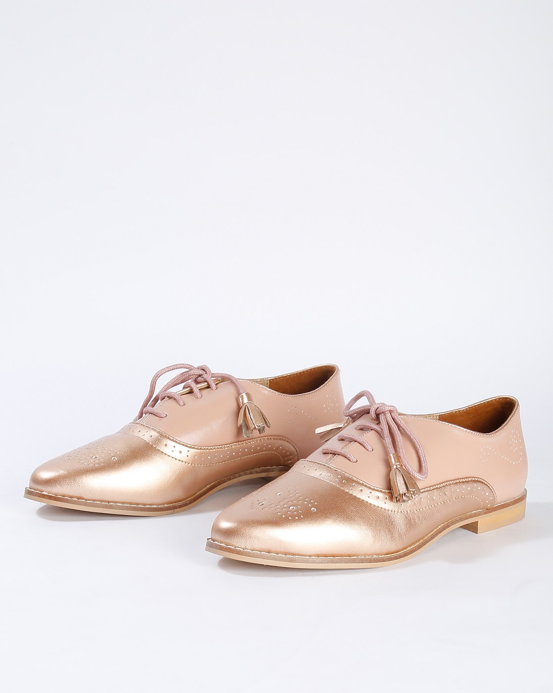 Rose Gold Flat Shoes for Women by AJIO 