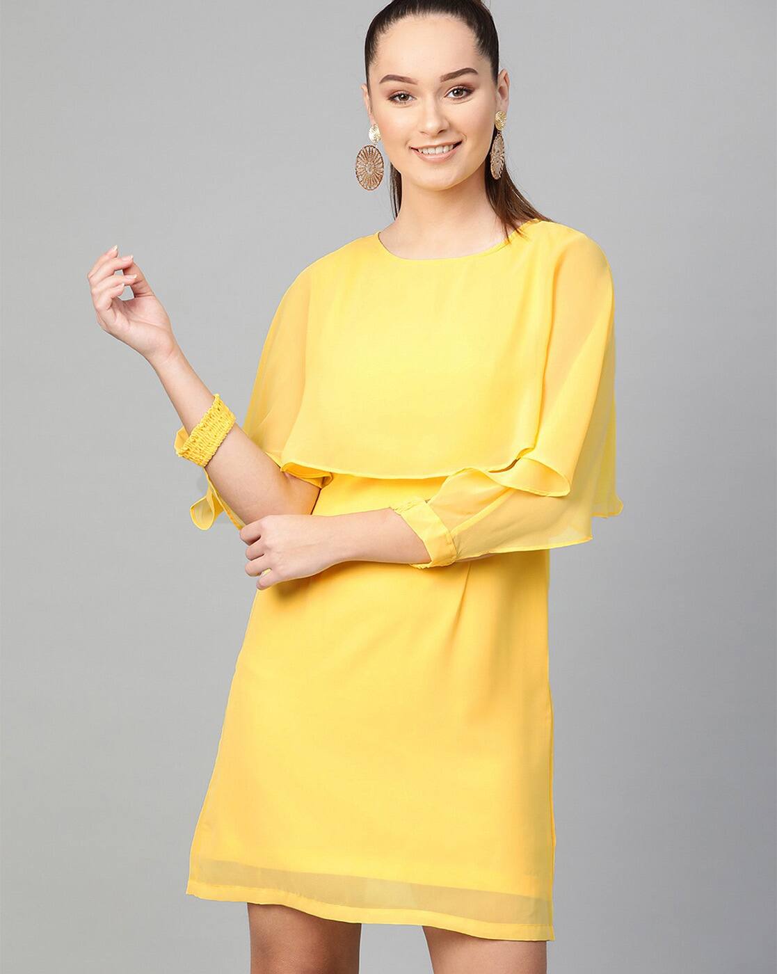 zima leto yellow dress