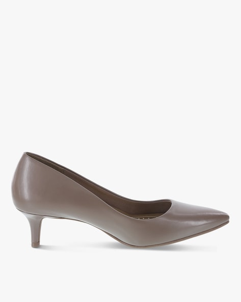 Taupe Heeled Shoes for Women by BRASH 