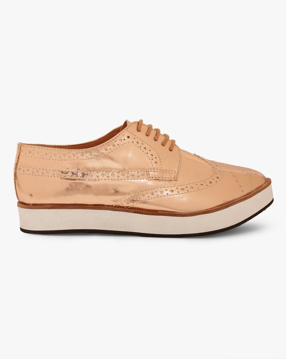 Buy Rose Gold Flat Shoes for Women by 