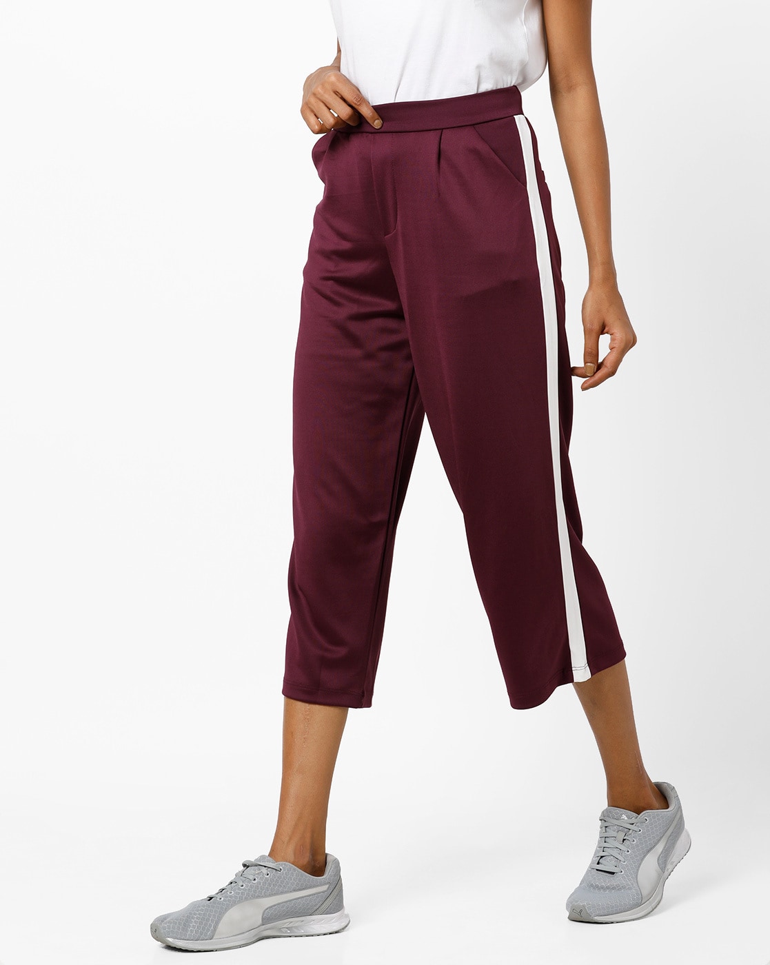 striped track pants womens