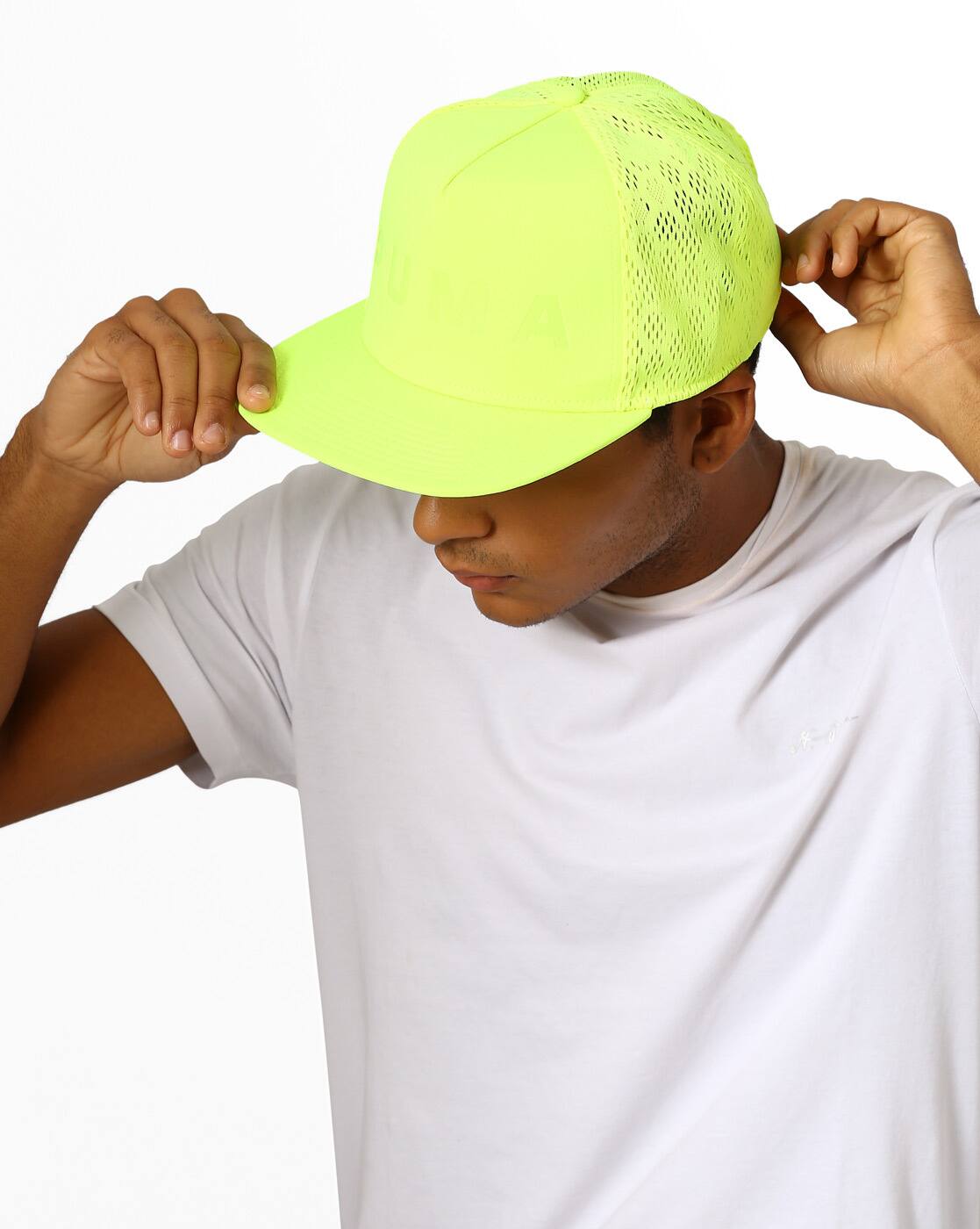 yellow puma hat
