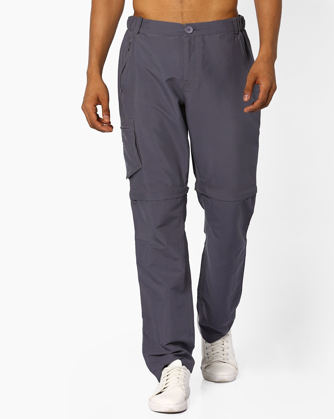 cotton track pants with zipper pockets