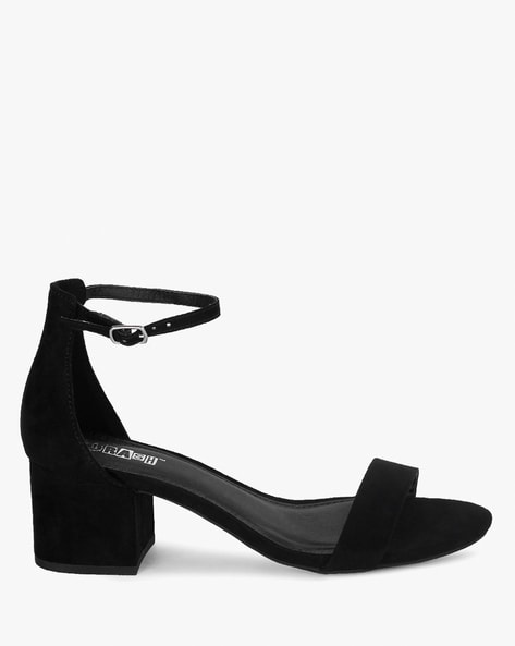 Small Size 31-43 Women Shoes Chunky Heel Black 7cm High Heels Women Pumps  Point Toe
