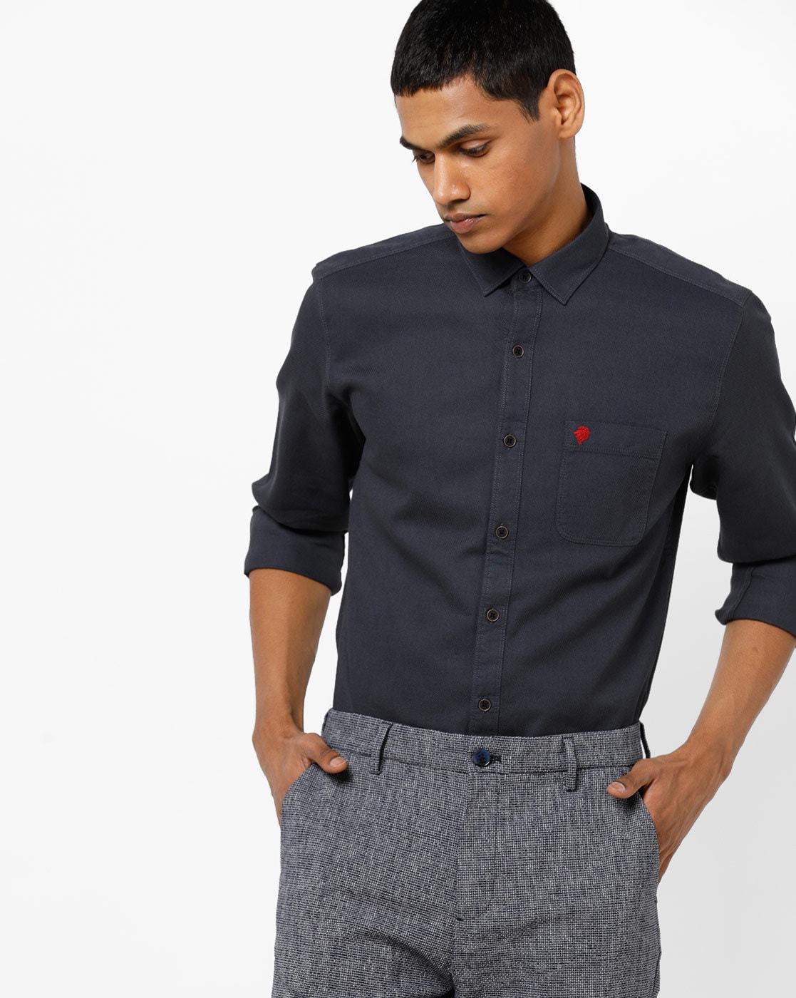Buy Grey Shirts for Men by NETPLAY Online 