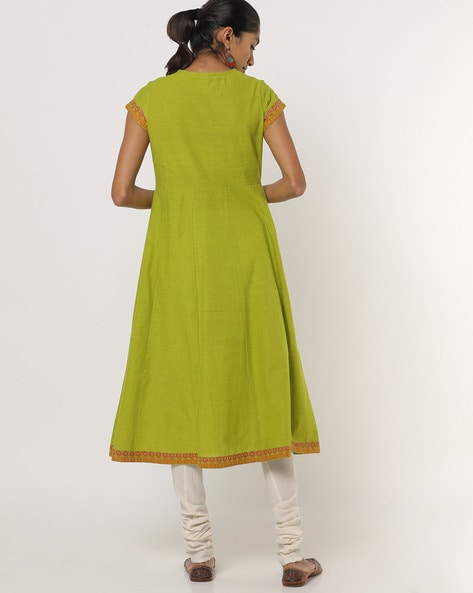 Buy Lime green Kurta Suit Sets for Women by Jaipur Kurti Online | Ajio.com