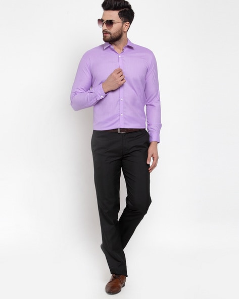 Buy Men Purple Regular Fit Formal Shirts Online  663391  Peter England
