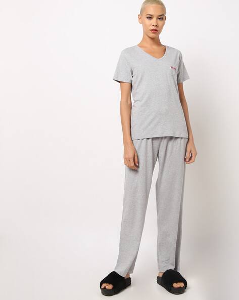 SUPERDRY Cotton Lounge T-shirt with Pyjamas