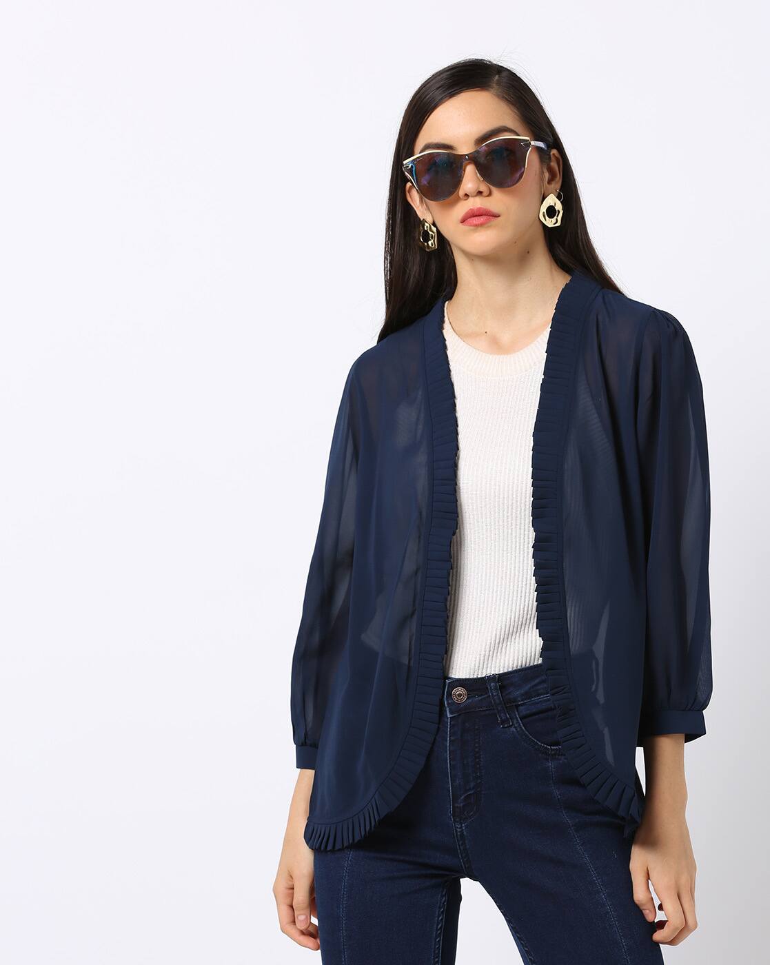 navy shrug jacket