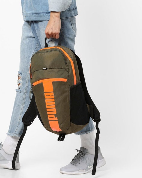 puma olive green backpack