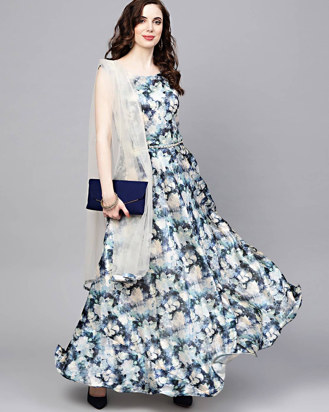 Jovani 38733 - Sleeveless Floral Print Long Dress – ADASA