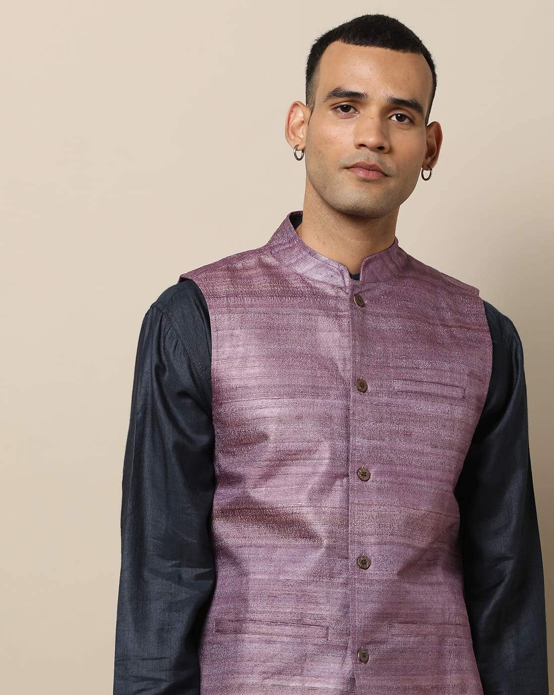 silk nehru jacket