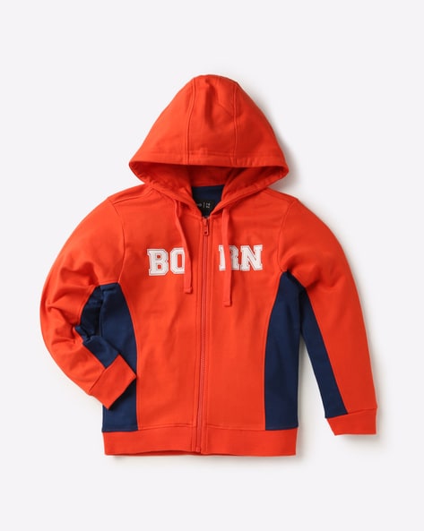 boys orange hoodie