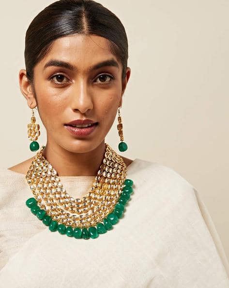 Kundan Beaded Necklace Set