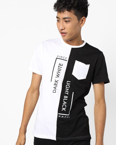 Buy Black White Tshirts For Men By Ajio Online Ajio Com