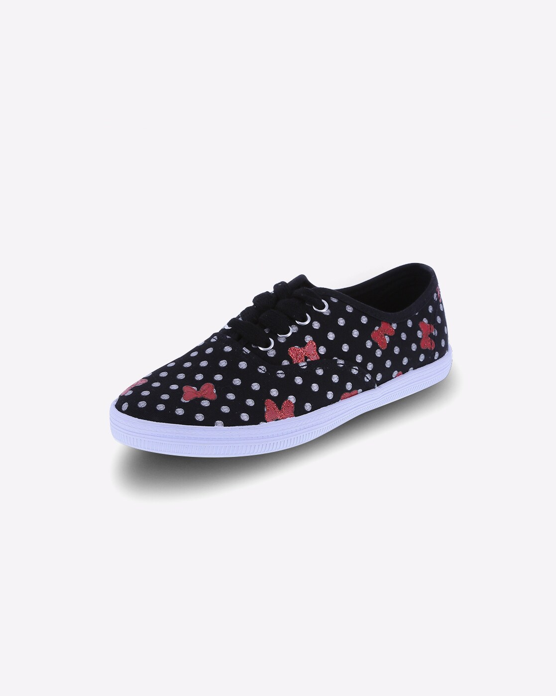 polka dot slip on shoes