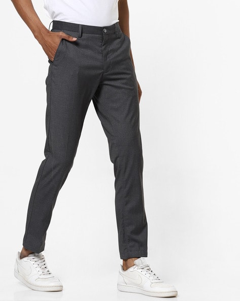 Buy Men Olive Green Ultra Slim Fit Solid Regular Trousers online   Looksgudin
