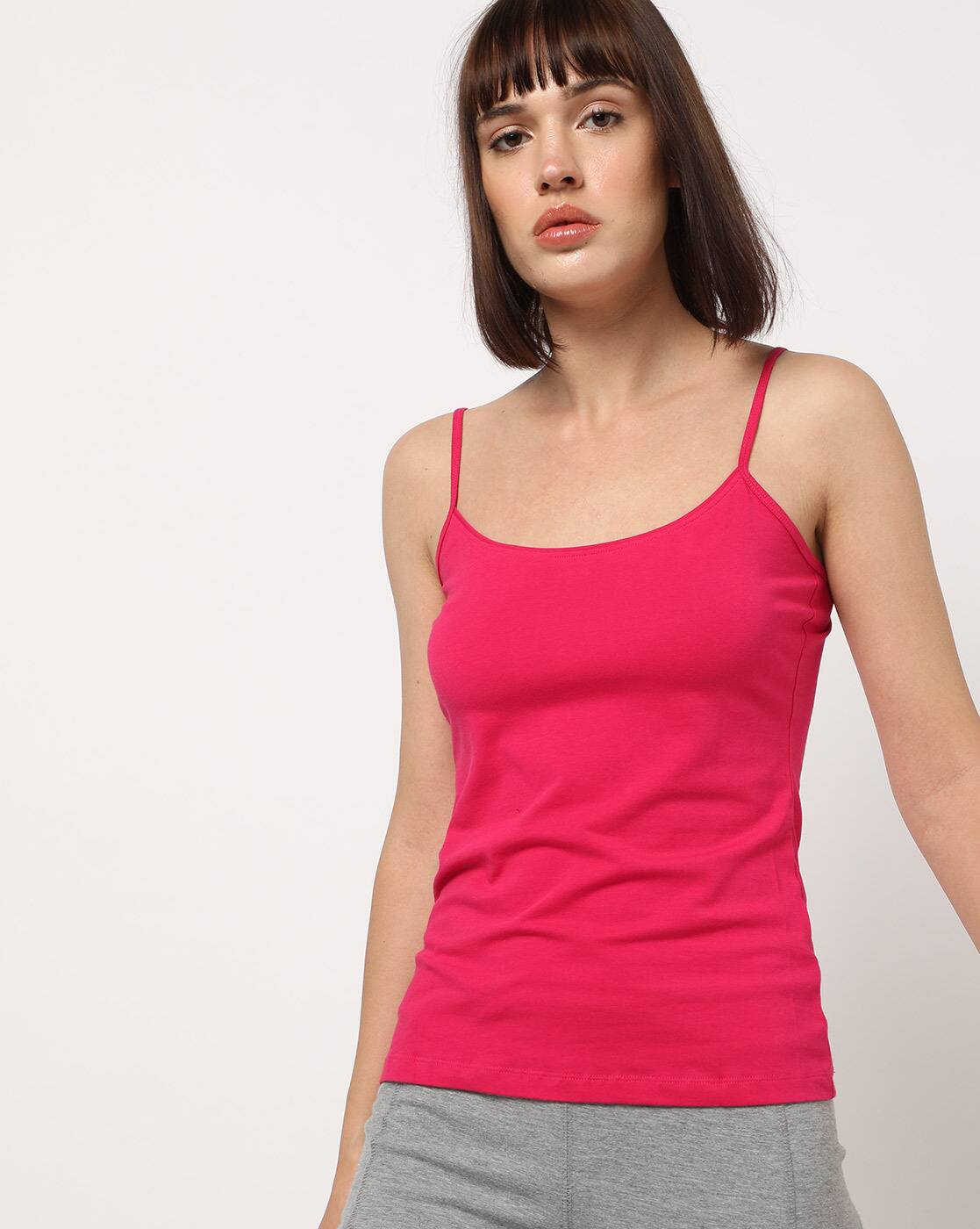 Buy Magenta Camisoles u0026 Slips for Women by Teamspirit Online | Ajio.com