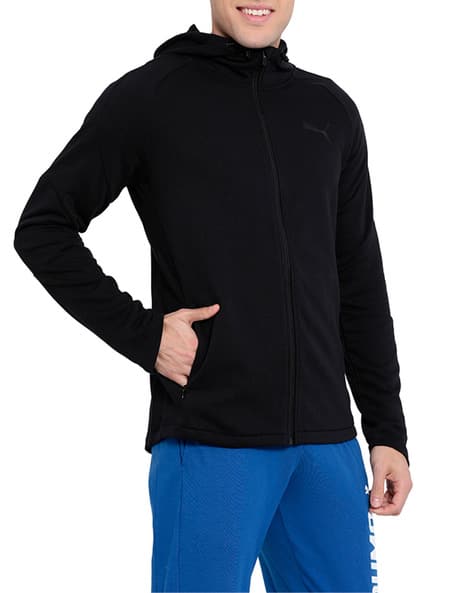 puma men's front-zip hooded jacket