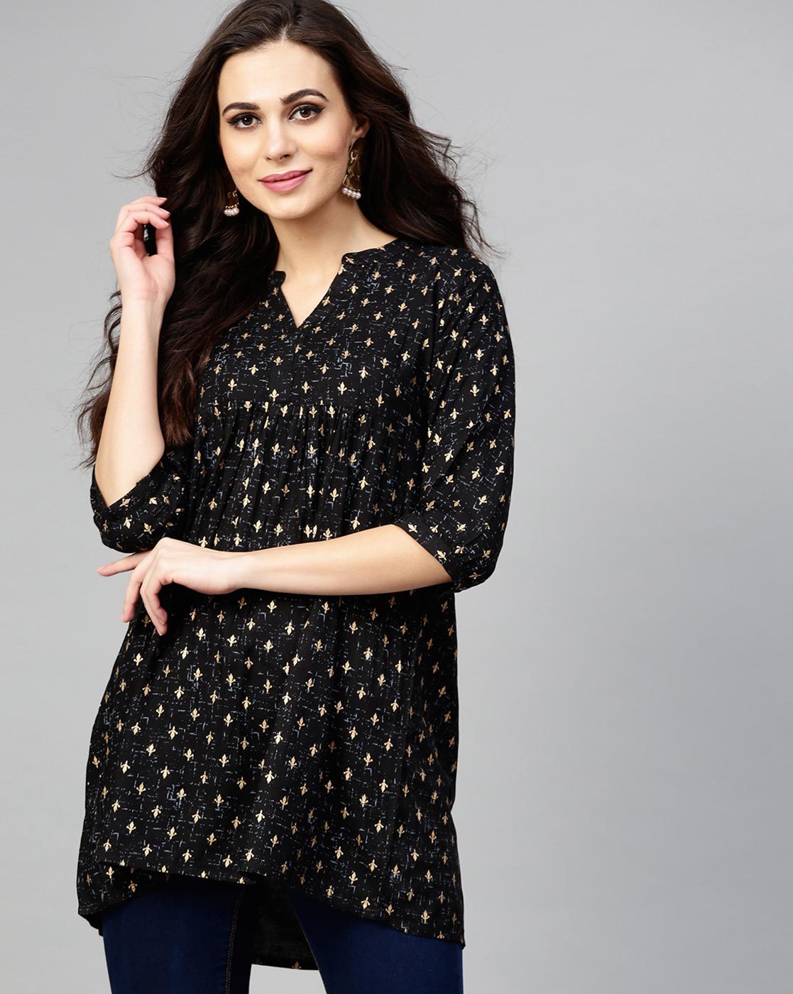 libas black kurti