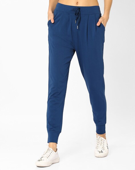 womens navy cuffed joggers