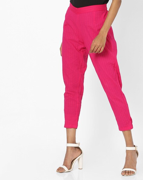 Cropped Pants with Pintucks Price in India