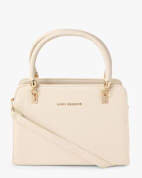 lino perros Textured Handbag with Detachable Sling Strap-picture-45
