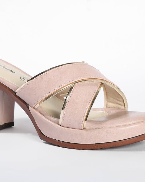Chunky Heels with Criss-Cross Straps (Image - 1)