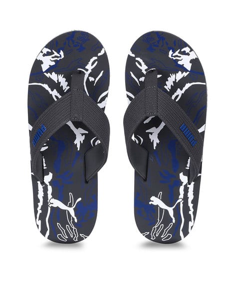 puma grey slide flip flop