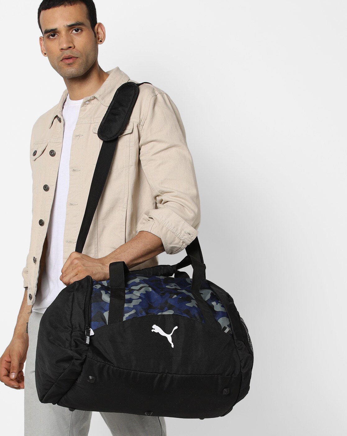 puma camo duffle bag