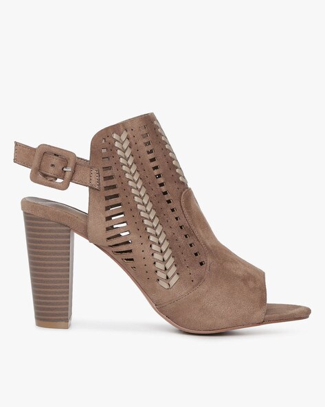 block heel peep toe bootie