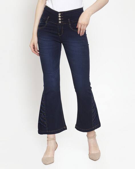 purple feather jeans