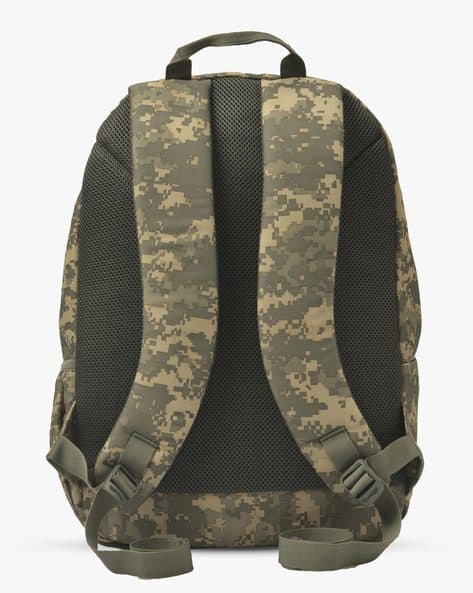 Camouflage Print Backpack with Adjustable Shoulder Straps