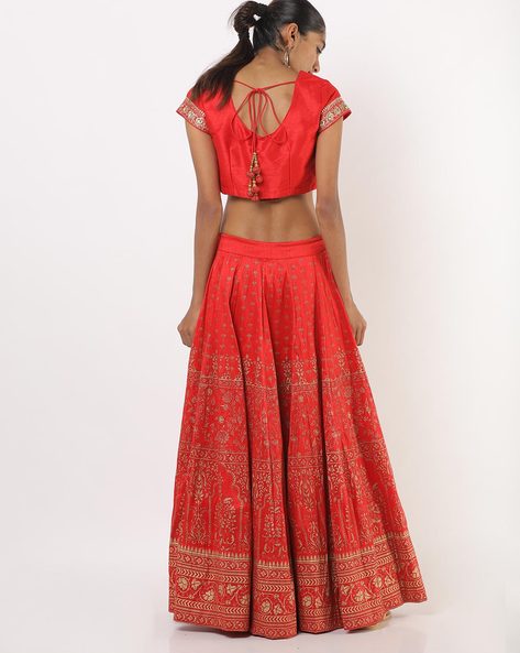 Red Print Lehenga Choli Set - Selling Fast at Pantaloons.com