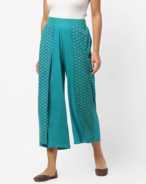 Layered Culottes with Geometric Print Panels Price in India
