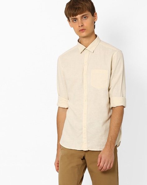 Buy Beige Shirts for Men by NETPLAY Online