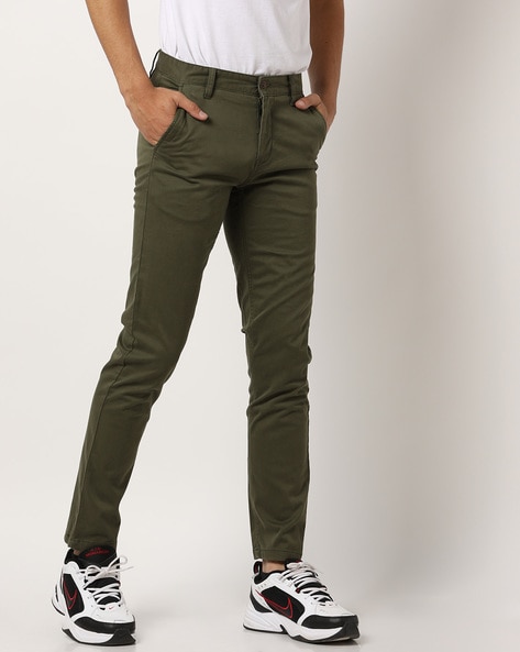 Buy Olive Green Trousers & Pants for Men by Ketch Online | Ajio.com
