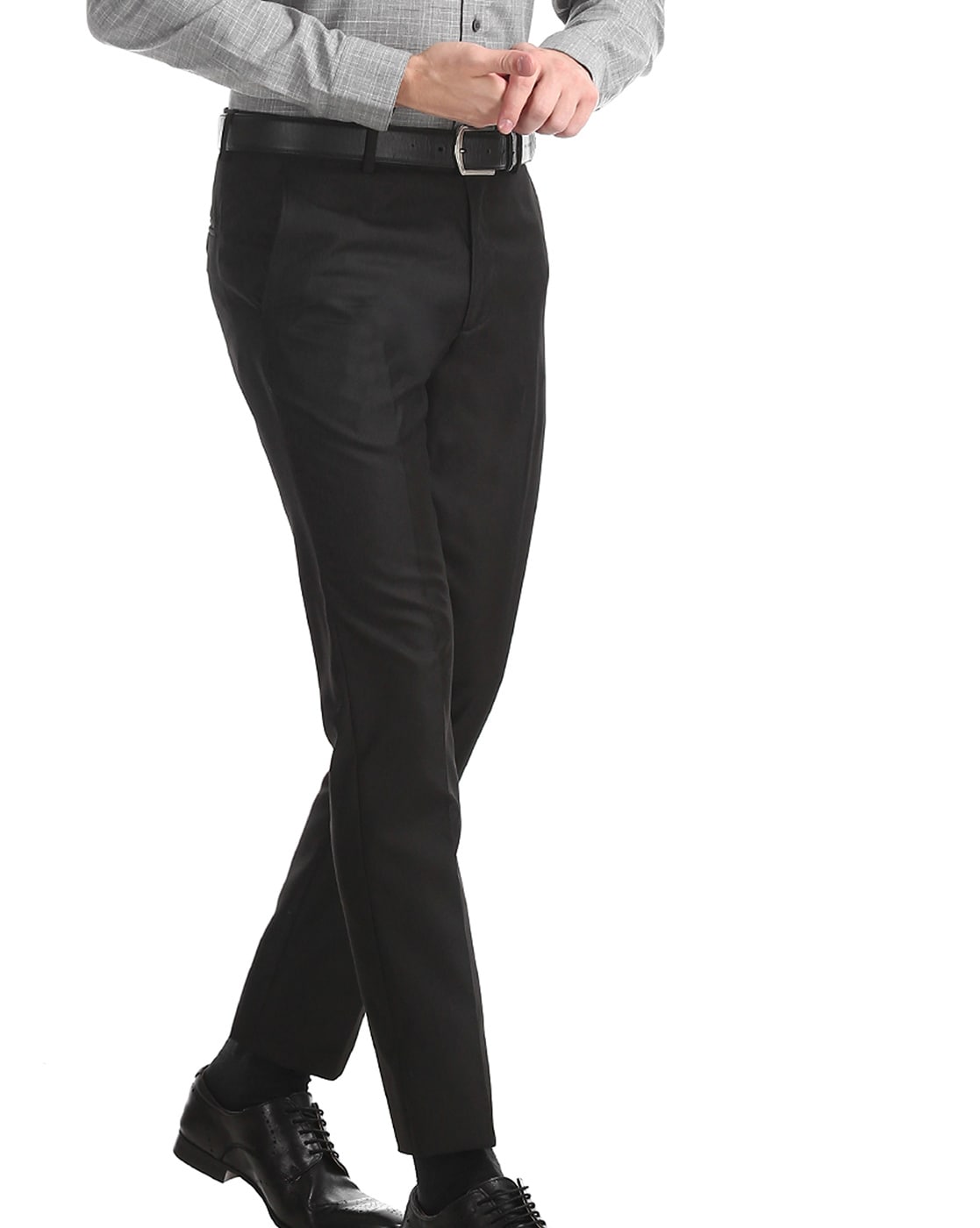 Arrow Formal Trousers  Buy Arrow Black Autoflex Twill Tailored Formal  Trousers Online  Nykaa Fashion