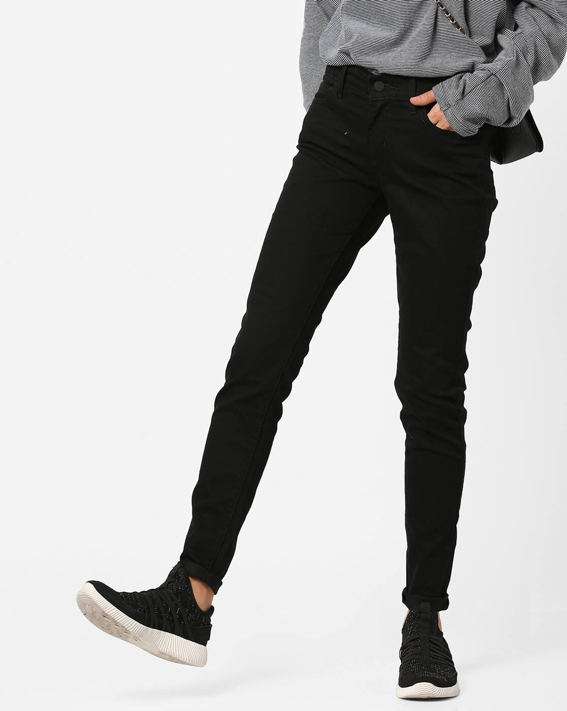 levi's 710 super skinny jeans black
