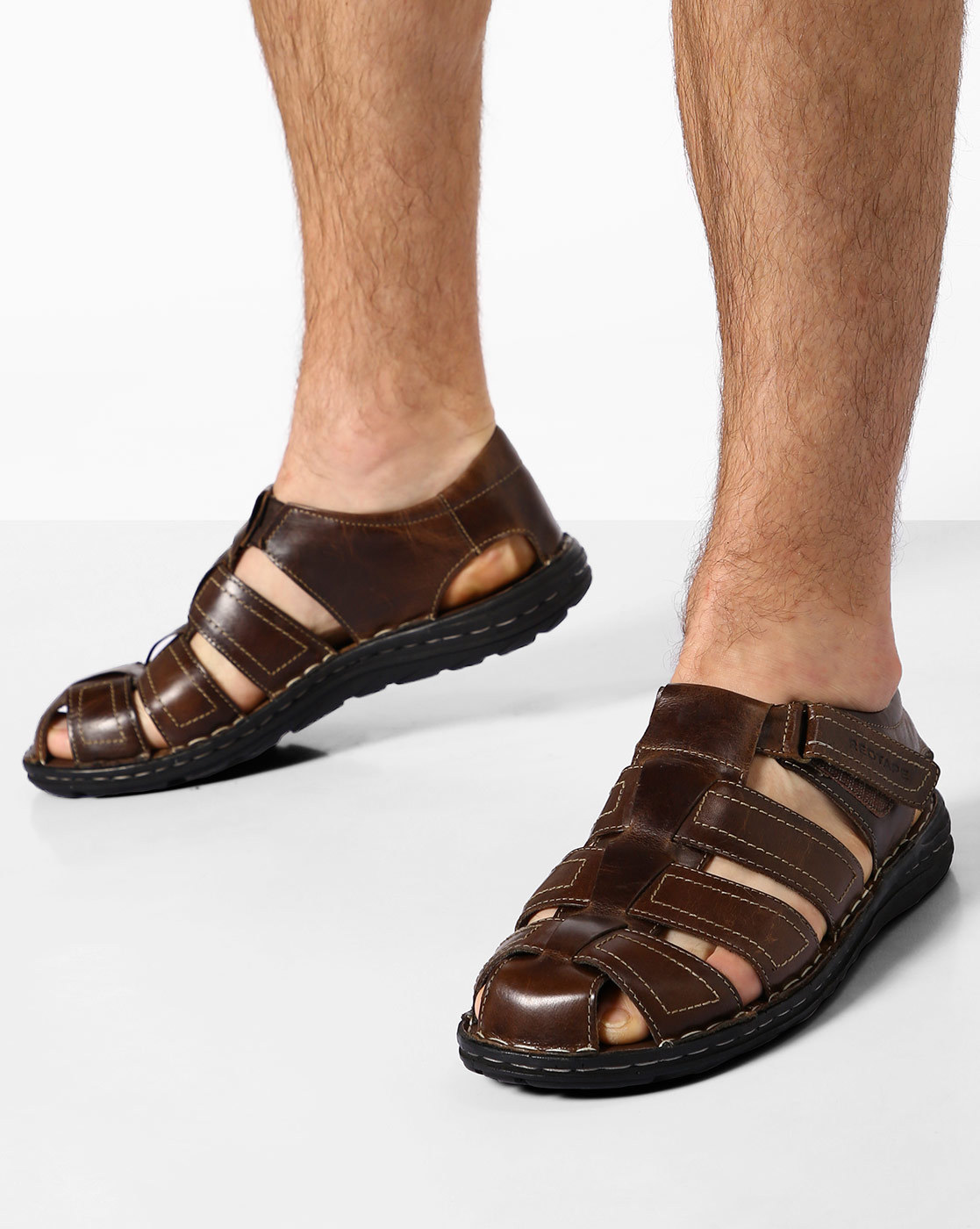 Mens Leather Sandals Walking Memory Foam Comfort Trekking Summer Sandals  Shoes | eBay