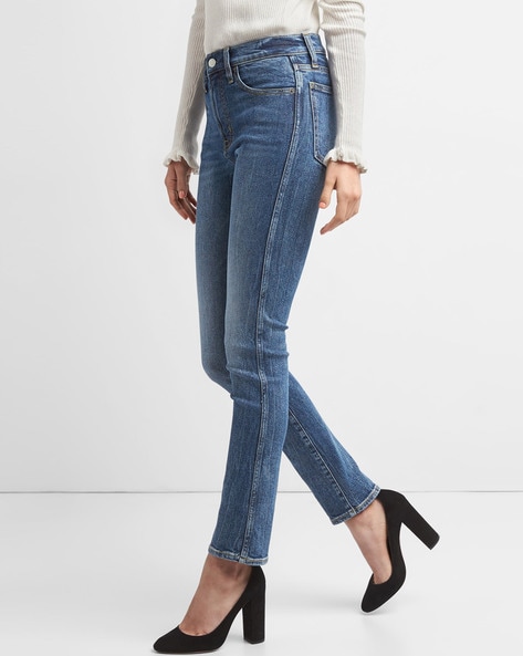 Gap high rise slim hot sale straight